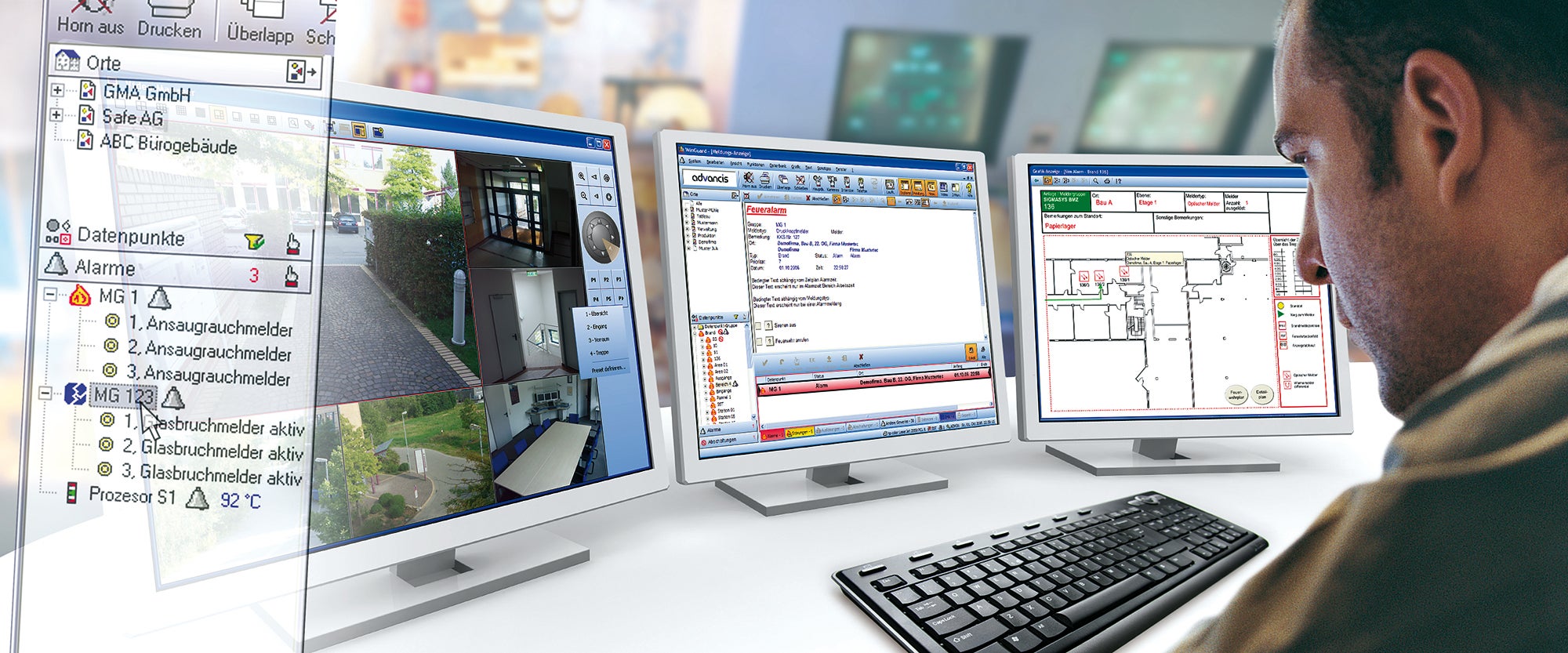 System networking and human machine interface capabilities allow the networking of multiple panels so that they can be monitored and operated remotely in a control room setting.